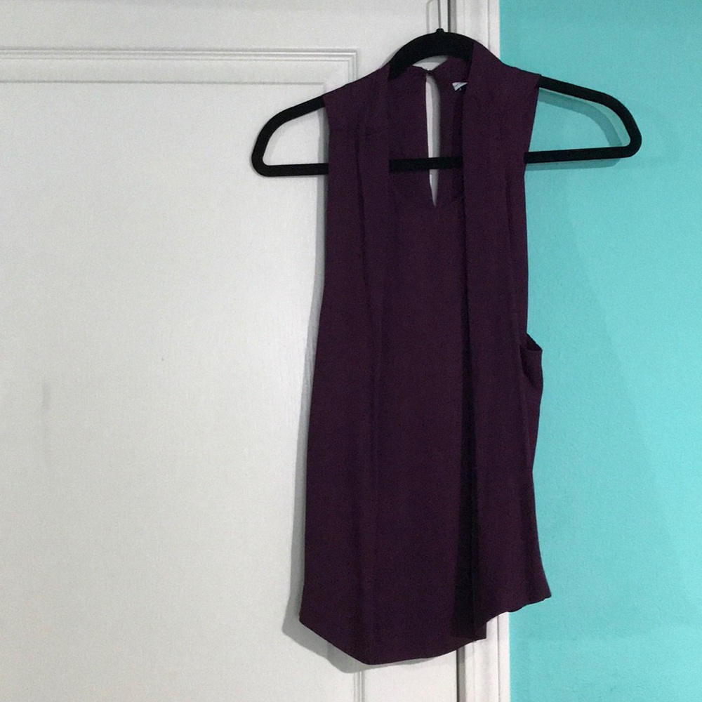 Purple silk top